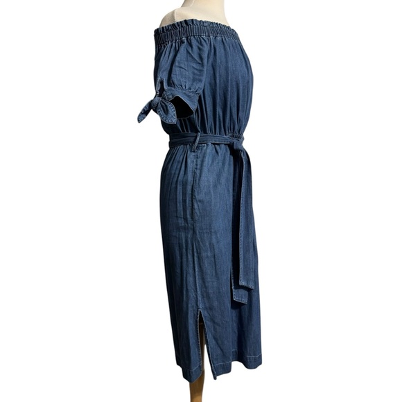 J.Crew chambray off the shoulder dress size 8 EUC - Picture 3 of 5